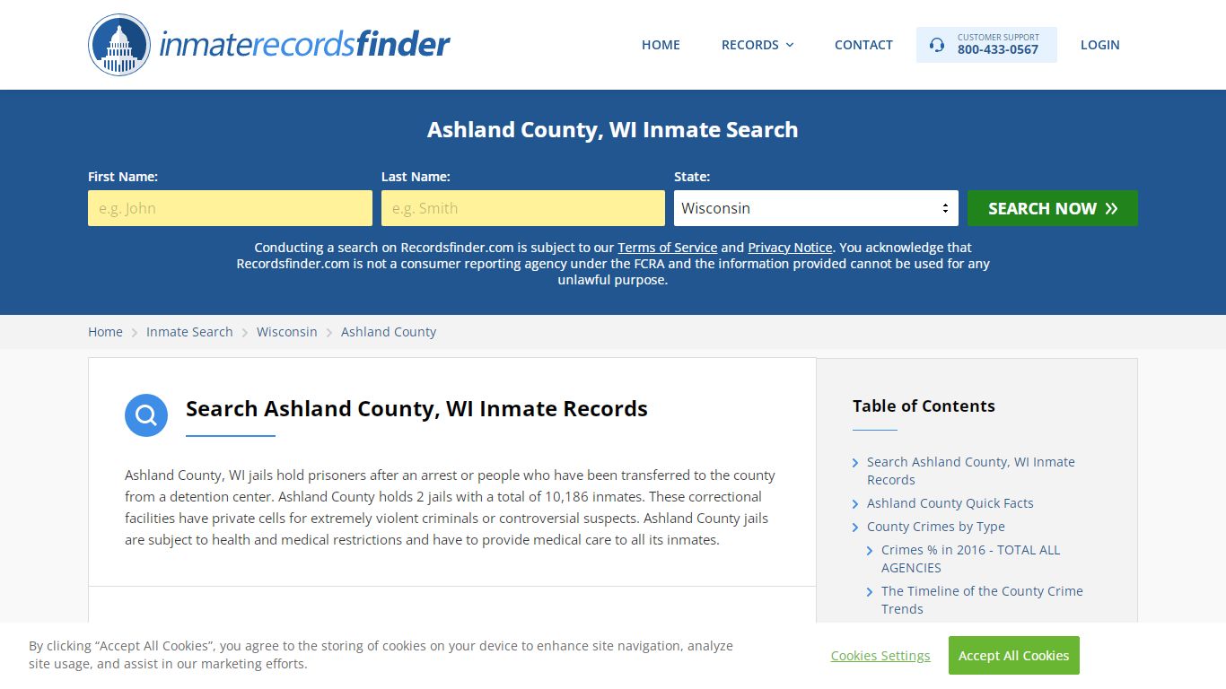 Ashland County, WI Inmate Lookup & Jail Records Online