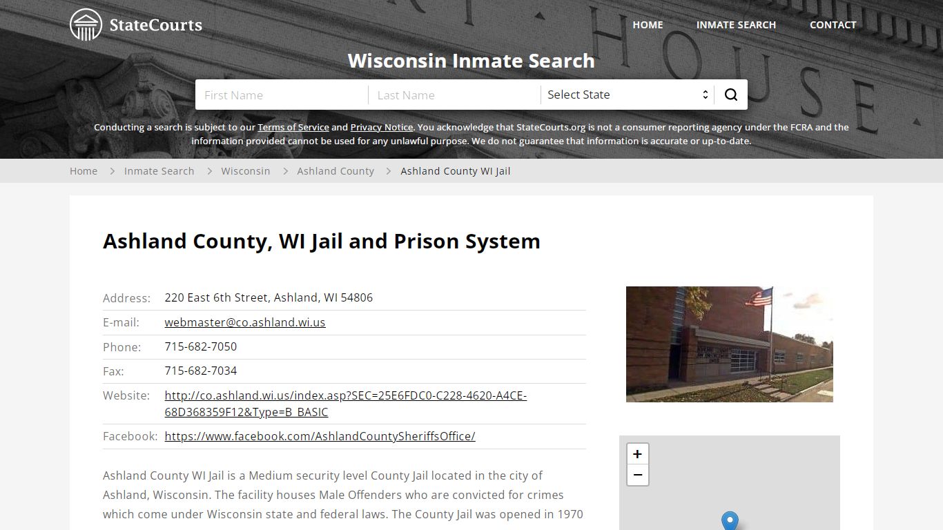 Ashland County WI Jail Inmate Records Search, Wisconsin ...